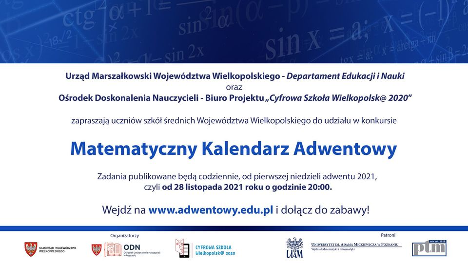 Read more about the article Matematyczny Kalendarz Adwentowy